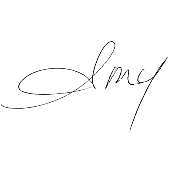 Amy’s handwritten signature